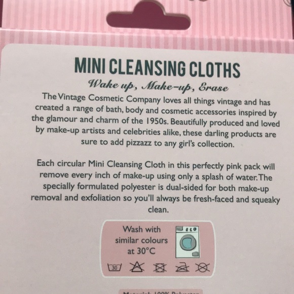 The Vintage Cosmetic Company Christmas pudding face pads  (5)mini clean cloths - Picture 2 of 9